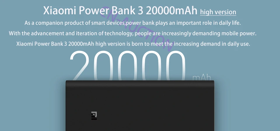 Xiao mi power Bank 3, 20000 мА/ч, портативное зарядное устройство, источник питания, два USB USB-C, двусторонняя быстрая зарядка, mi внешний аккумулятор