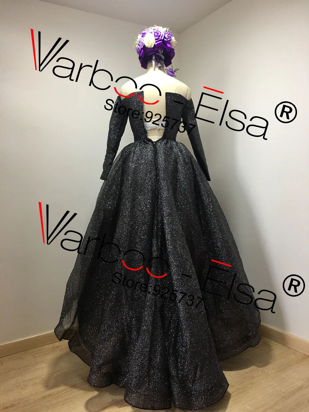 Вечернее платье для выпускного вечера varboo_эльза с открытыми плечами и длинными