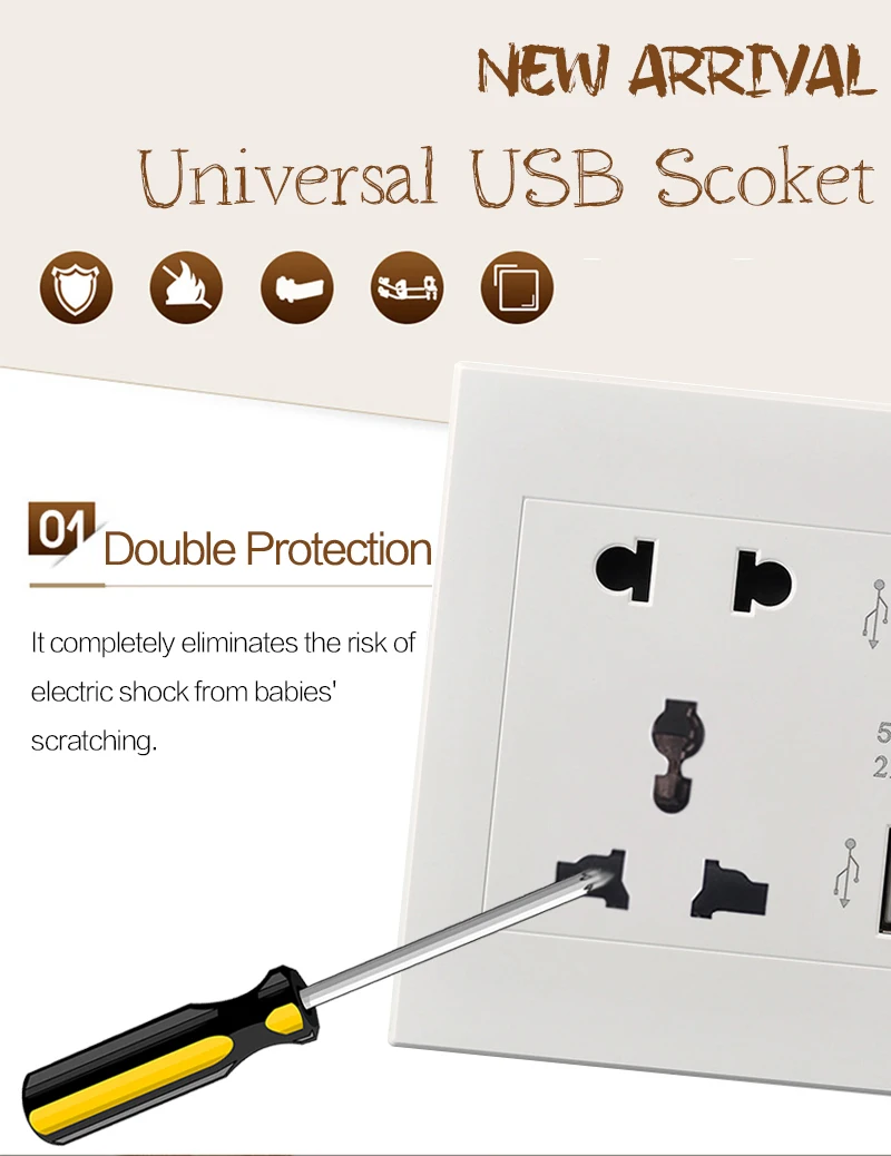 SHIERAK Универсальный 2100mA 5V 2 USB настенная розетка 110-250V домашнее настенное зарядное устройство 2 порта USB розетка зарядное устройство для телефона