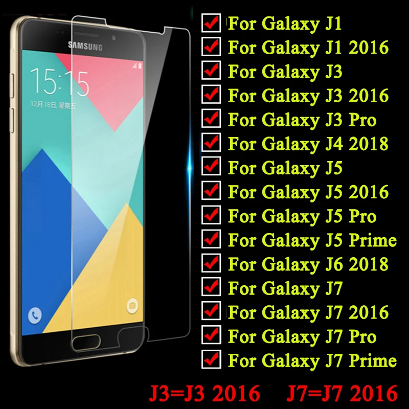 Стекло для samsung j3 2016 защита j1 j5 j7 3j 5j pro prime j4 j6 2018 Защитная пленка экрана из