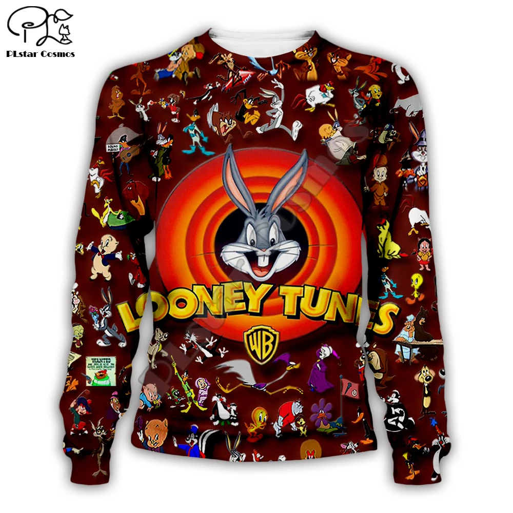 Мужские толстовки с 3d принтом Bugs Bunny, толстовка с принтом looney ttes, Повседневный пуловер унисекс на молнии, Осенний подростковый пиджак