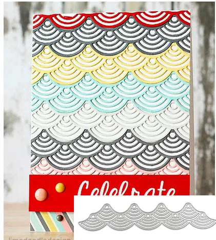 Волна резки металла умирает Трафарет Шаблон для DIY декоративные Scrcapbooking ремесел