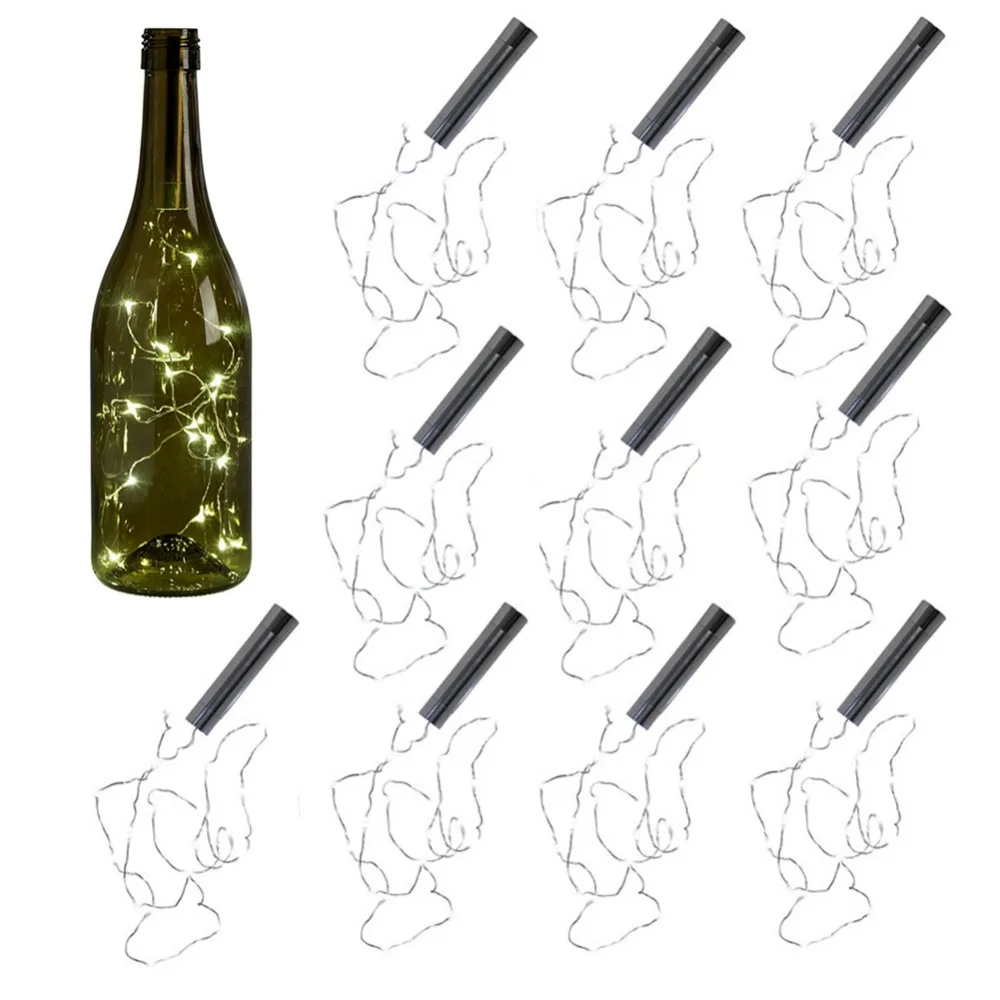 10 шт. серебряная проволока Фея гирлянда бутылка Пробка для стекла ремесло