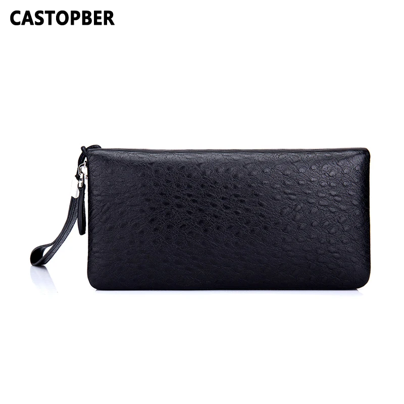 Мужской кошелек из натуральной кожи в английском стиле на молнии|men wallet genuine