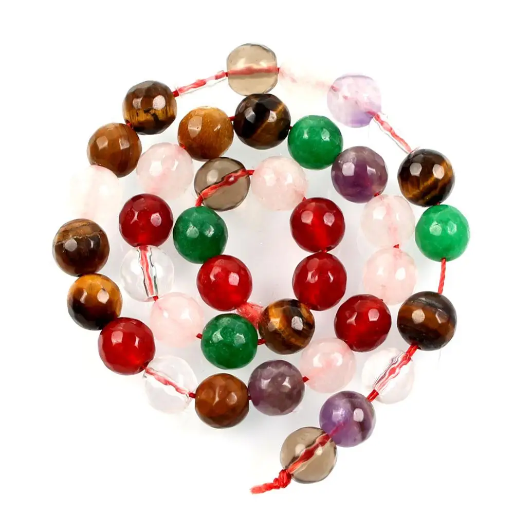 Mixed-Faceted 1" пряди натуральные каменные бусины, ювелирные изделия ограненные Агаты Красочные лавы бусины зеленый песчаник свободные разделительные бусины для изготовления ювелирных изделий - Цвет: Mixed-Faceted