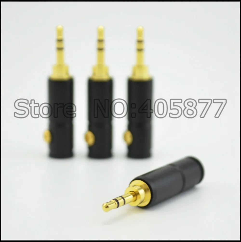 10 шт. позолоченный 2 5 мм 3 ploe штекер аудио разъем припоя|3 plug|connector 3connector 2.5mm |