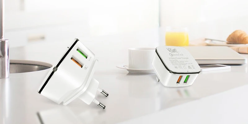 VVKing 30 W Quick Charge 3,0 Dual USB Зарядное устройство для iPhone X 8 2.4A быстрой зарядки для samsung s8 s9 Xiaomi huawei P9 QC3.0 Зарядное устройство