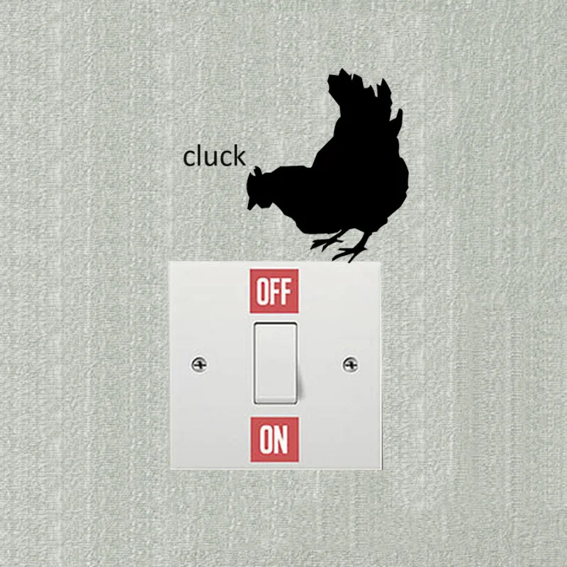 CLUCK курица декоративные настенные наклейки мультфильм животных виниловые