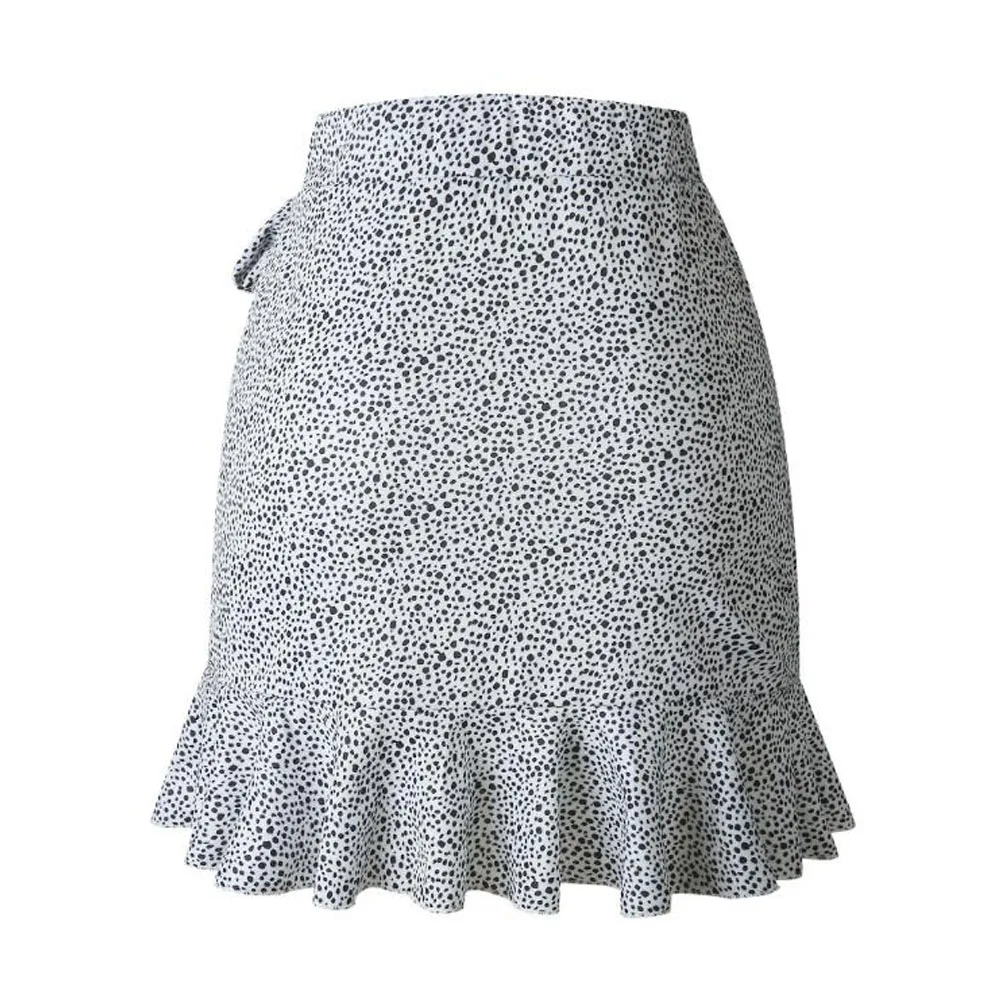 2019 юбка Женская высокая талия Повседневная короткая мини Boho пляжная закрытый
