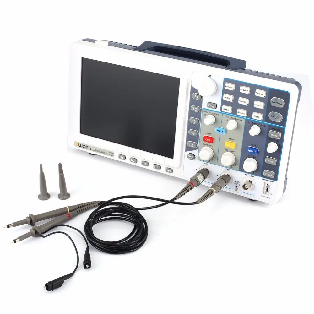 Owon SDS6062EV 8 дюймов цифровой осциллограф 60 МГц 2 + 1 каналы запись USB генератор