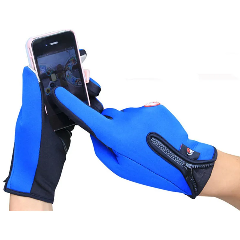 Зимние перчатки для велоспорта, теплые ветрозащитные перчатки на весь палец, велосипедные спортивные перчатки с сенсорным экраном, мотоциклетные, тактические, лыжные перчатки для мужчин и женщин