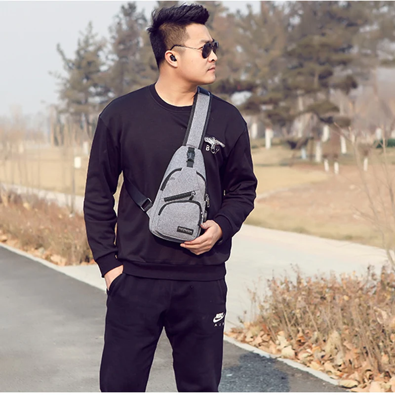 Новое поступление Мужская нагрудная сумка Оксфорд с одним плечевым ремнем через