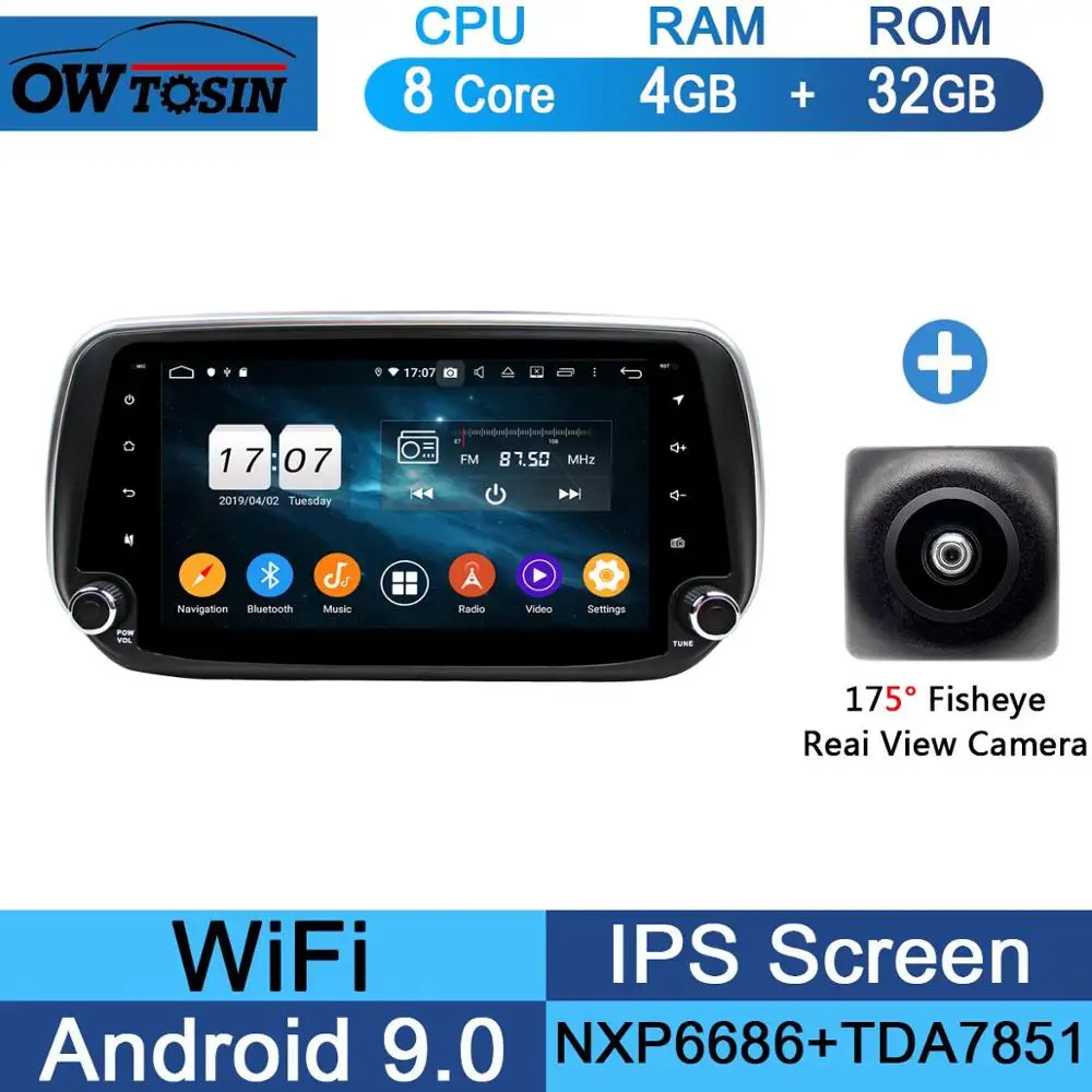 32G Fisheye Camera " ips 8 ядерный 4 Гб+ 64 ГБ Android 9,0 автомобильный мультимедийный плеер для hyundai IX45 Santa FE XL gps Радио Стерео Parrot BT CarPlay - Цвет: 32G Fisheye Camera