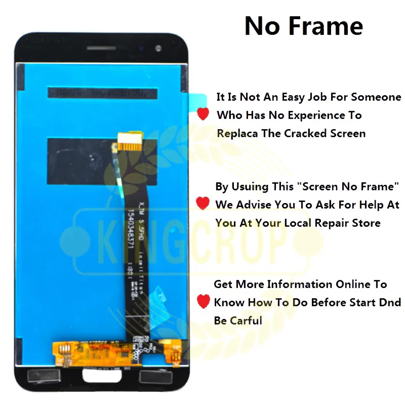 ЖК дисплей для Asus ZE554KL 5 дюйма сенсорный экран в сборе ASUS Zenfone 4 с рамкой Z01KD замена