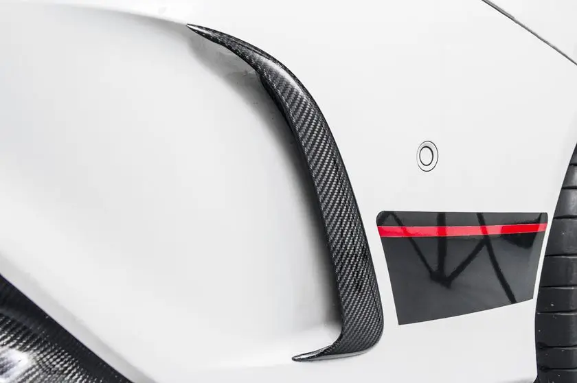 W117 AMG &amp CLA45 Стайлинг автомобиля натуральное углеродное волокно задний бампер Canard