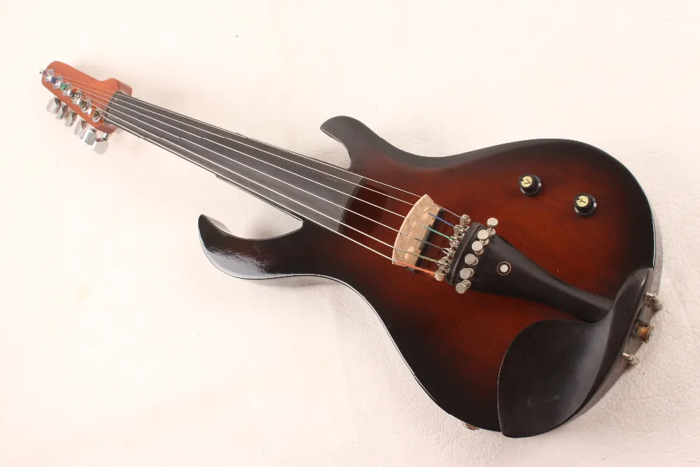 Электрическая скрипка с 6 струнами 4/4 форма пламени мощная звуковая Лада из