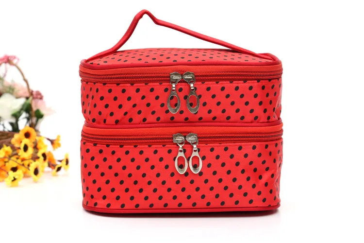 Red Vanity nécessaire поездки Для женщин Путешествия туале макияж Чехол косметичка сумочка для хранения Организатор мыть мешок - Цвет: Red