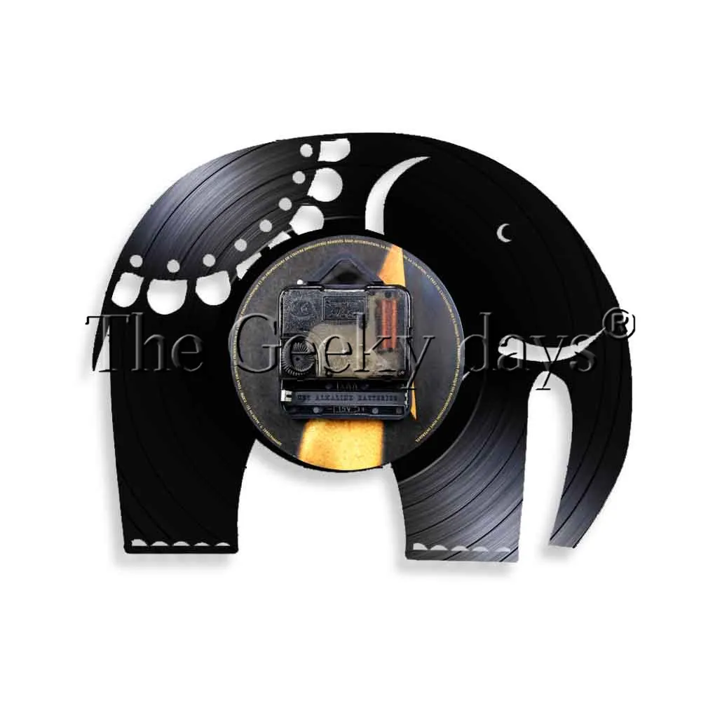 1 шт. виниловые часы со слоном настенные для братьев и сестер животные