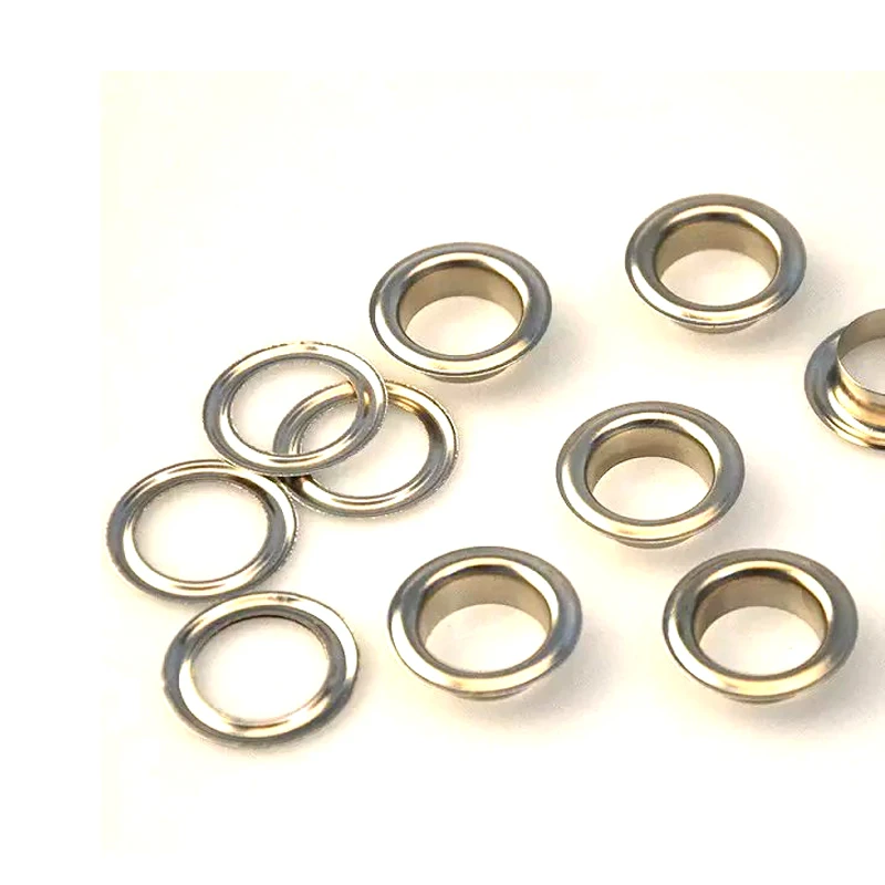 1 Inch ( 25mm ) solid brass eyelets with washers - Silver Nickel Plated