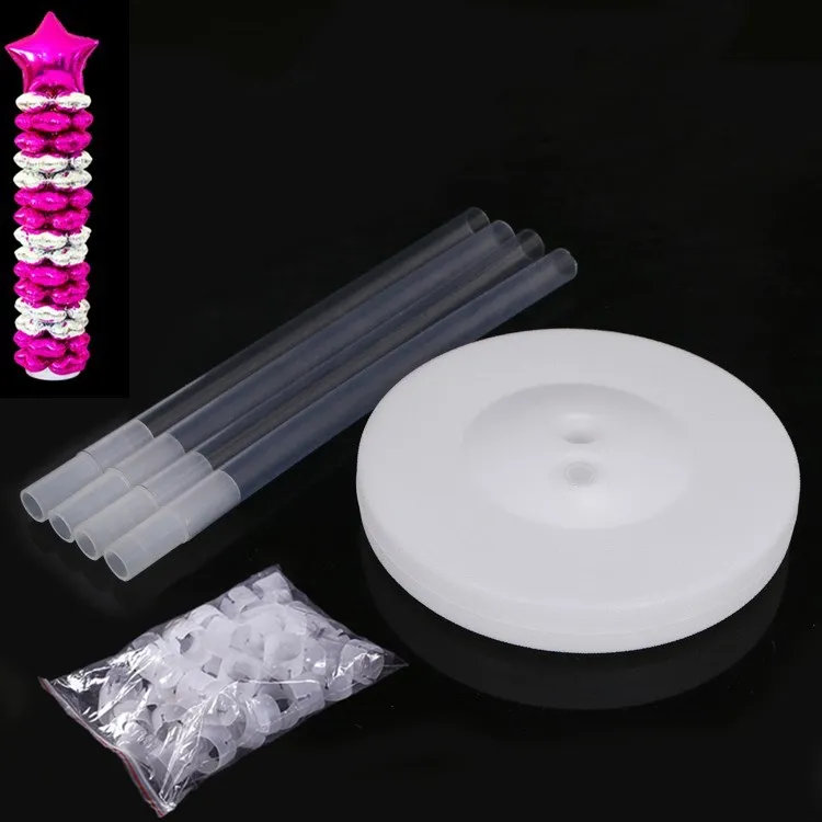 white column base 11 трубок держатель воздушных шаров колонна-подставка прозрачный пластиковый шар палочка День Рождения украшения Детские свадебные шары Декор - Цвет: white column base