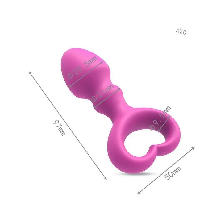 Женская розовая в виде сердца Анальная пробка для секса палочка Женский Вибратор