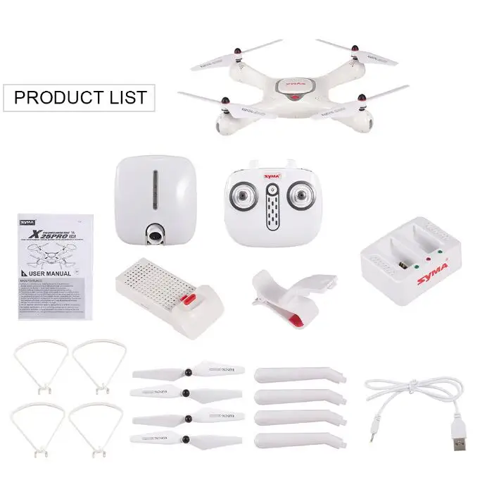 Syma X25PRO 2 4G GPS позиционирование FPV RC Дрон Квадрокоптер с 720P HD Wifi регулируемая камера