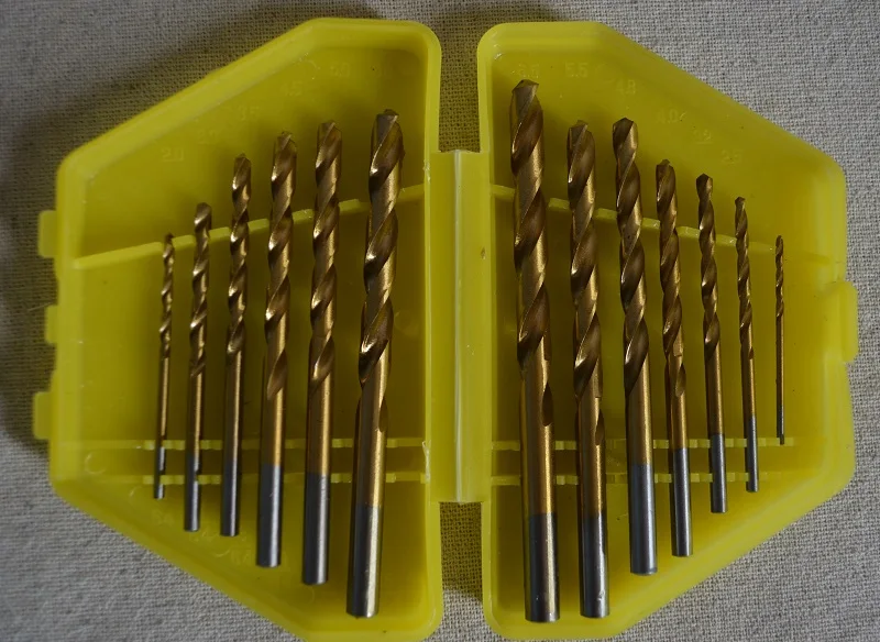 

New 13 Kind 1.5-6.5MM HSS Drill Router Bits Engraving Tool Cutters PCB Drill Titanium coating