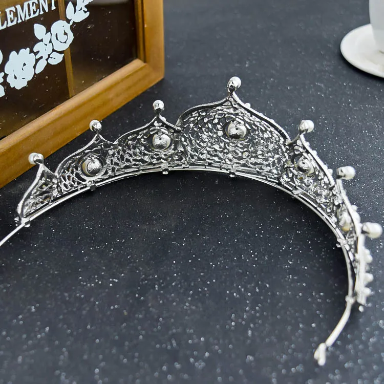 Новый сплав Свадебная Корона невесты барокко Miss World С головные уборы с жемчугом