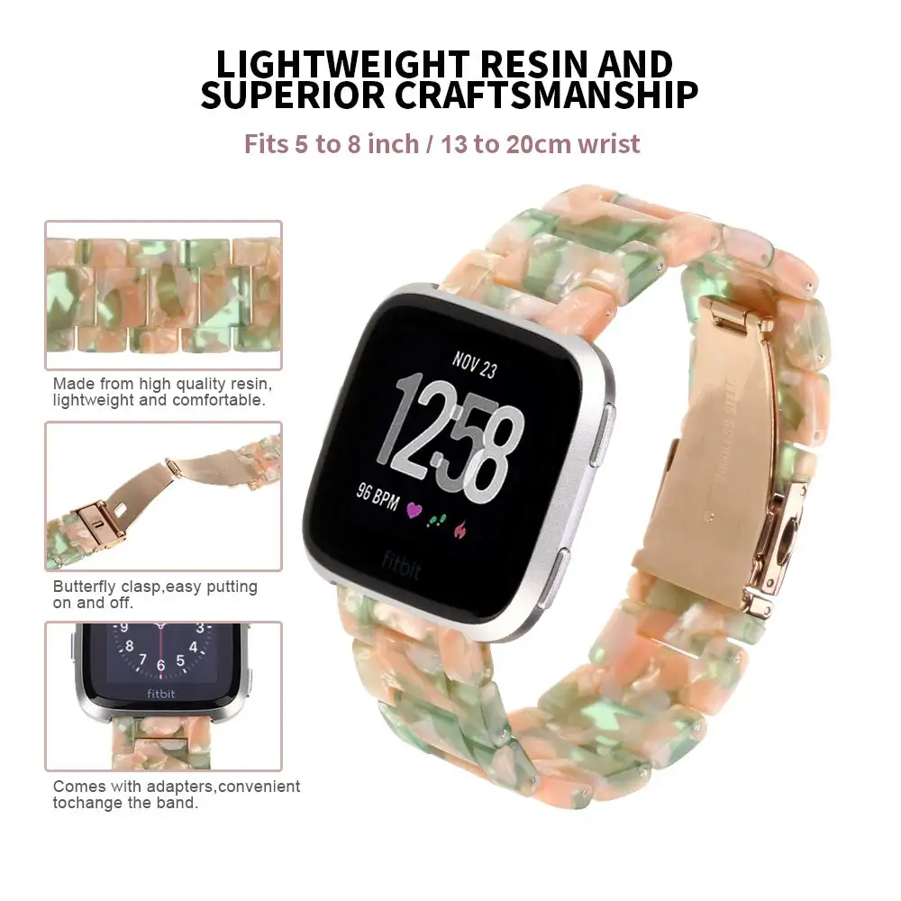 Легкие полимерные ремешки для часов Fitbit Versa/Versa Сменные Металлические браслеты с