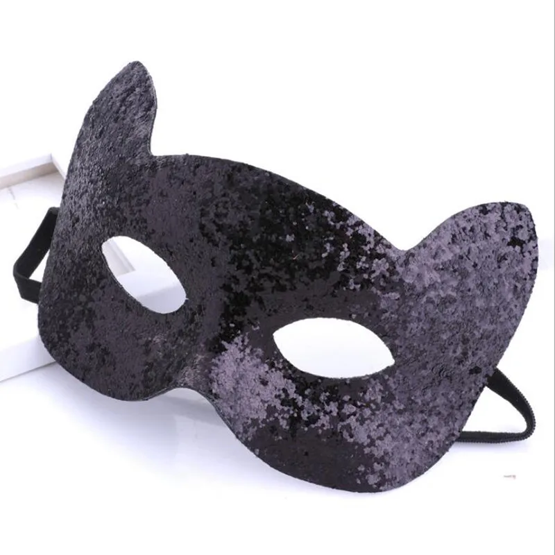  Children Cute Gold Powder Cat Face Mask Kids Masquerade Dance Performance Masks Funny Party Dress Up Props|props|props party |