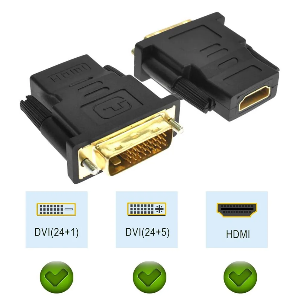 DVI 24 + 1 к HDMI совместимого адаптера кабели 24k позолоченный штекер конвертер Папа
