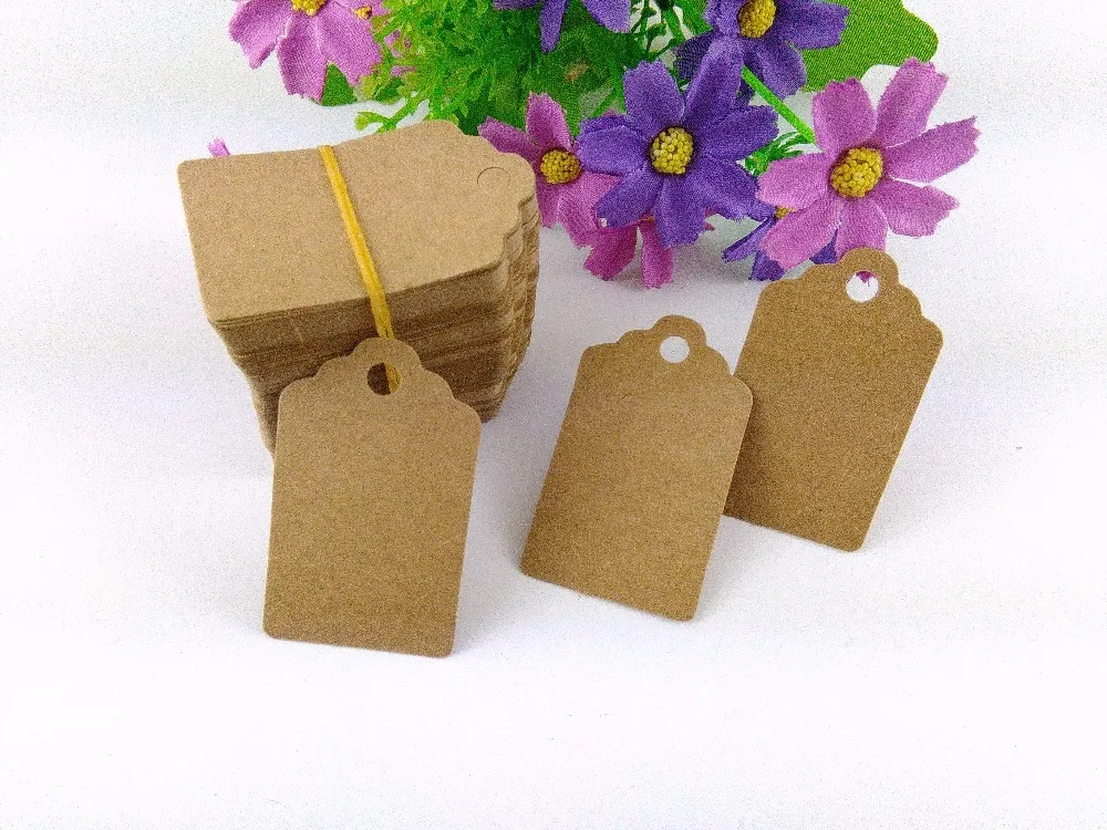 Оптовая продажа 5*3 см 400 шт./лот крафт-бумага кружевные гребешки подвесные бирки