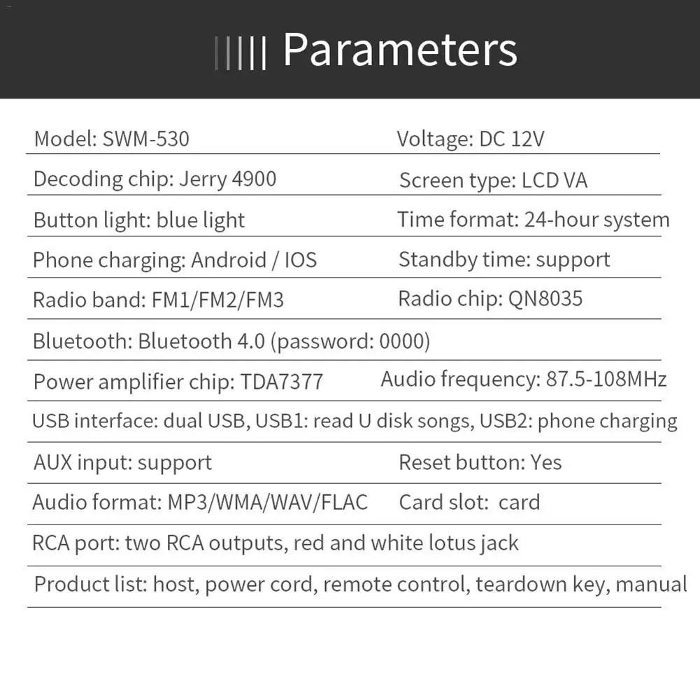 Новый высококачественный Универсальный Автомобильный MP3 Bluetooth громкая связь