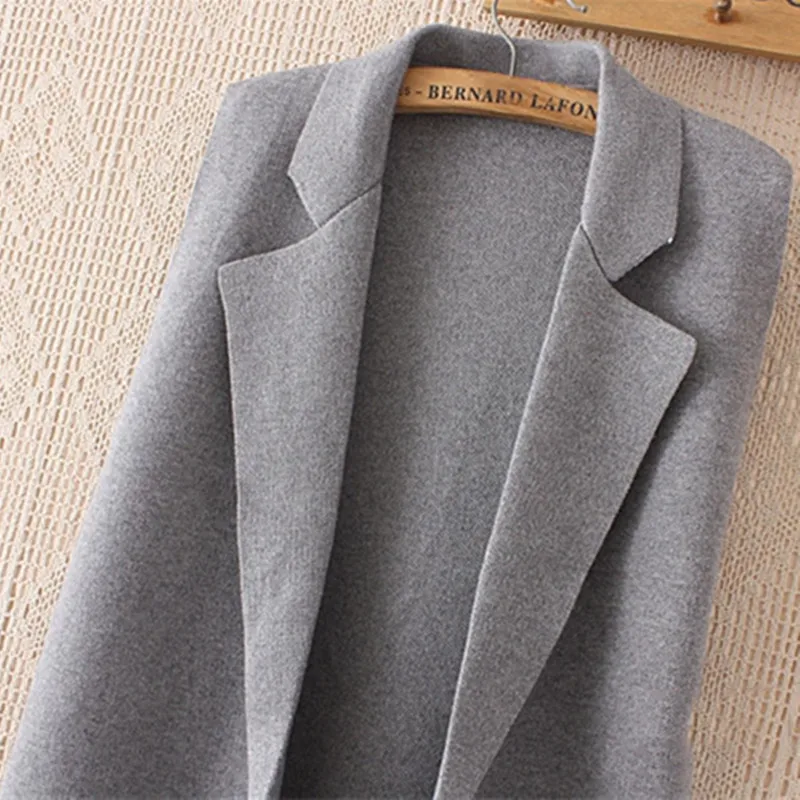 AKSLXDMMD Женский трикотажный кардиган свитер жилет пальто новинка 2017 осенняя мода