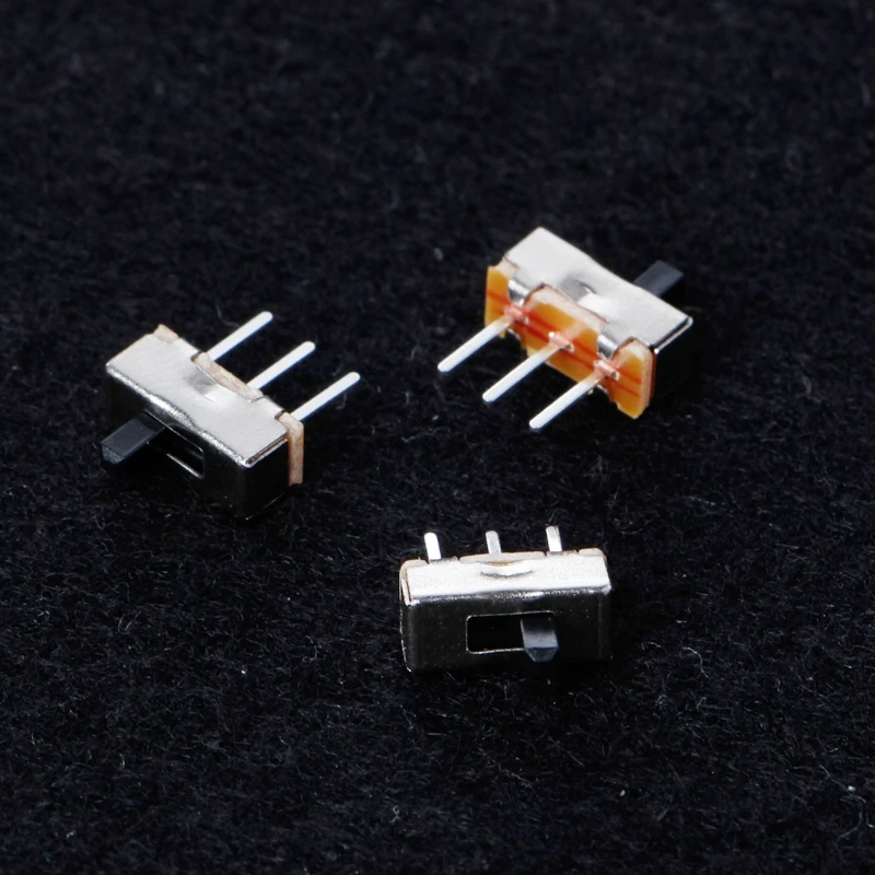 Мини вертикальный слайд переключатель SPDT 1P2T панель PCB с 3 контактами 10 шт. 2