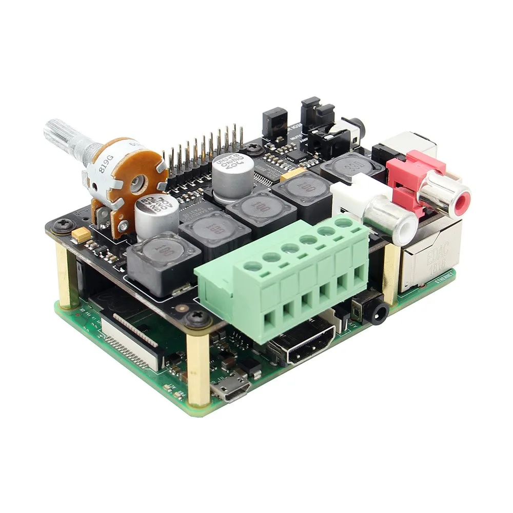 Raspberry Pi DAC Full HD Class D усилитель I2S PCM5122 X400 аудио Плата расширения 4 Модель B/3B +/3B