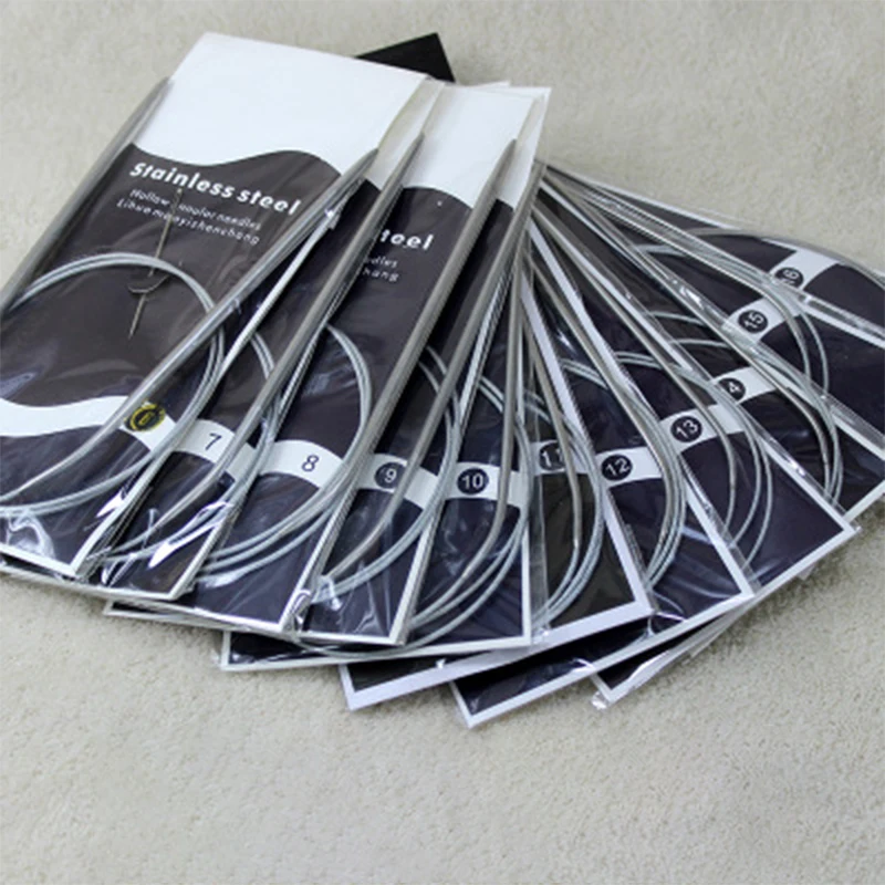 Инструменты для шитья из нержавеющей стали 80 см популярные круглые спицы вязания