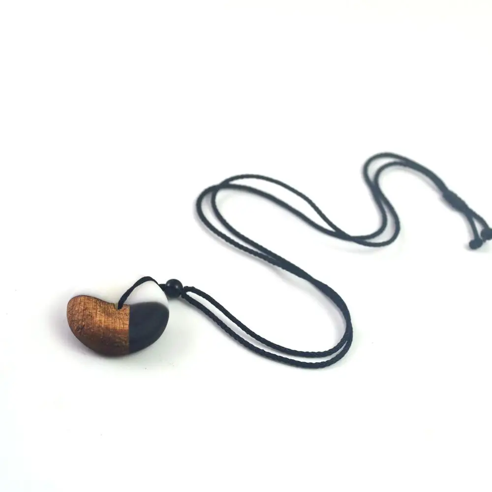 Ретро модное круговое ожерелье с положительной энергетикой ремесла, высокого класса ручной работы, твердая древесина смолы соответствия, веревка цепи ювелирные изделия кулон