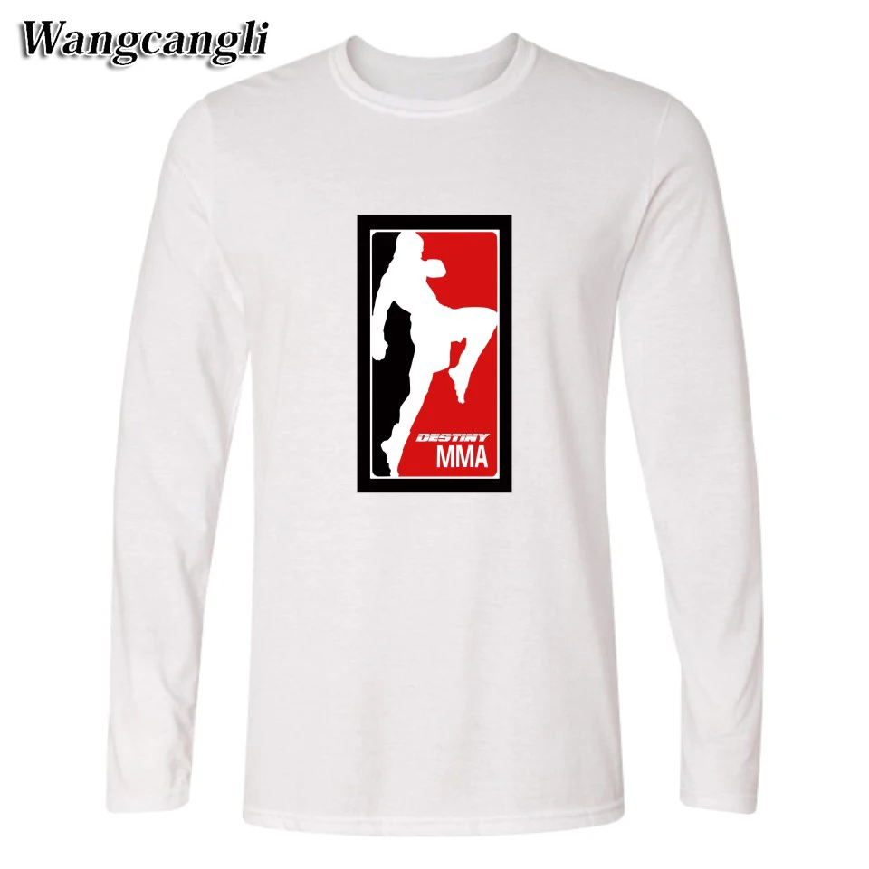 Wangcangli ММА UFC тяжелый металл Мужская Мода 2017 футболка Хлопковая Футболка мужская