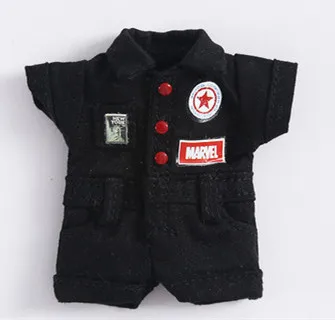 [1/12 кукла рубашка] OB11 Топ OB11 одежда(Fit Ob11, obitsu11, BJD12, 1/12 куклы - Цвет: black with printed
