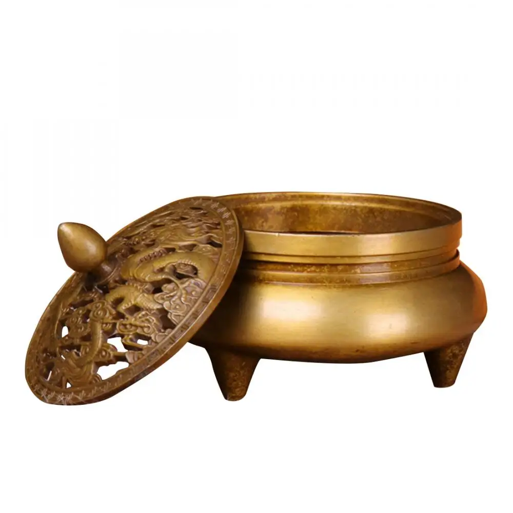 

Delicate Vintage Mini Incense Burner Phoenix Pattern Aromatherapy Sandalwood Stick Coil Censer Holder Home Fragrance Decoration