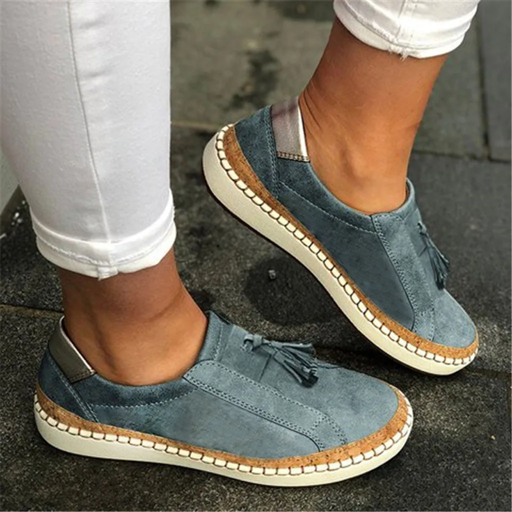 Женские кожаные туфли SAGACE однотонные Нескользящие дышащие на плоской подошве с