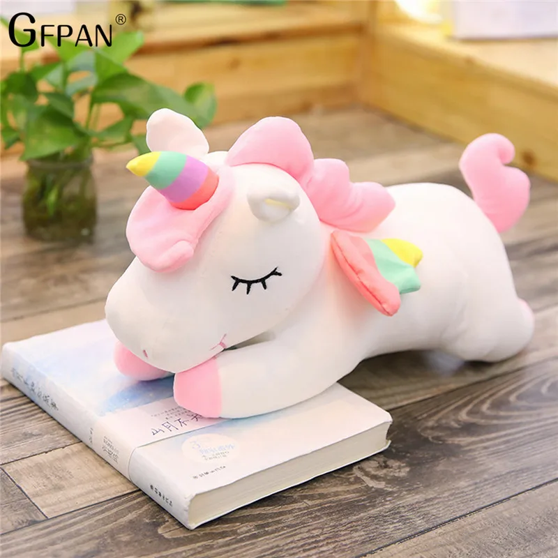Огромный 60 см новый бренд Единорог Мягкие Куклы Kawaii мягкие животные единорог