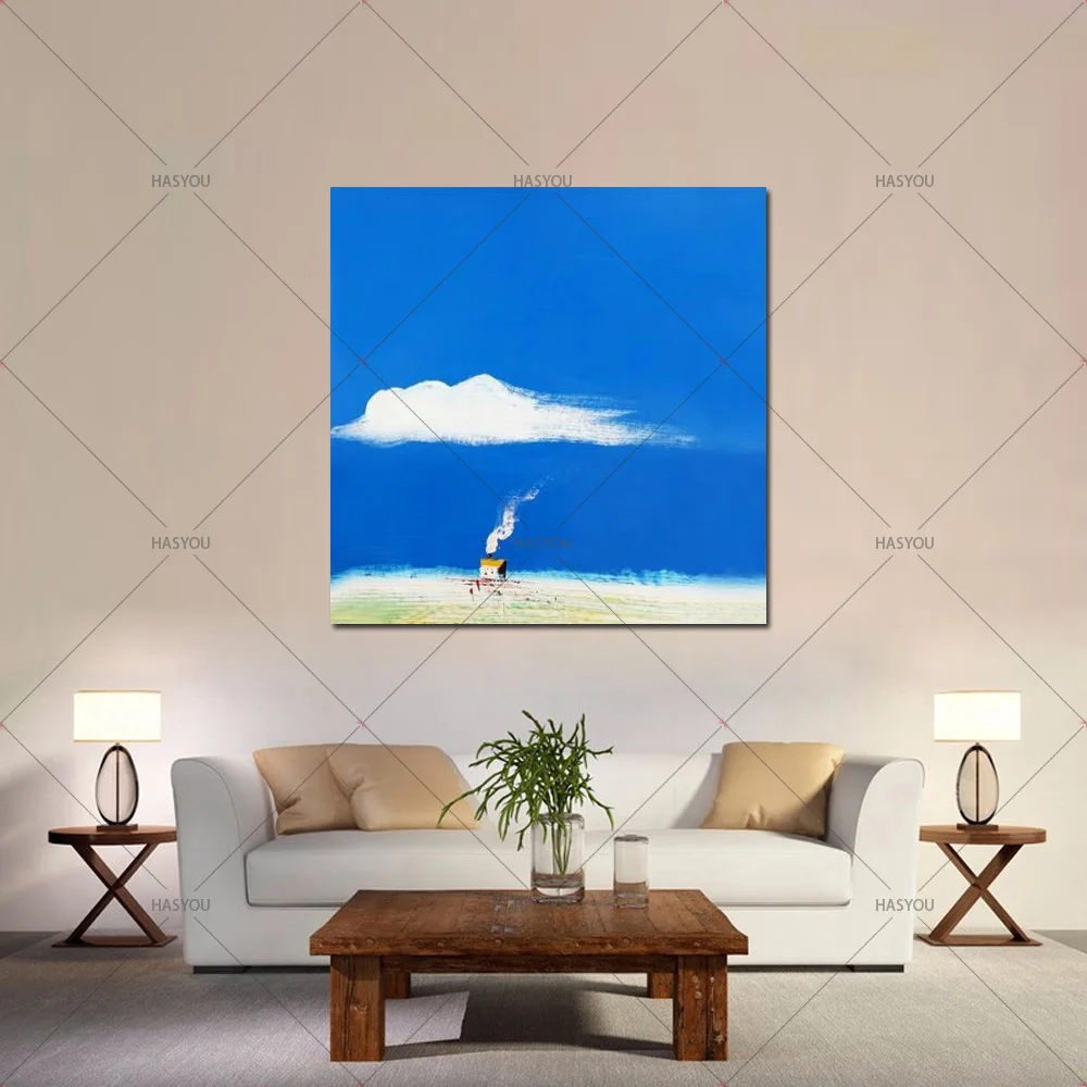 Большая картина маслом на холсте морской пейзаж ручная роспись настенные