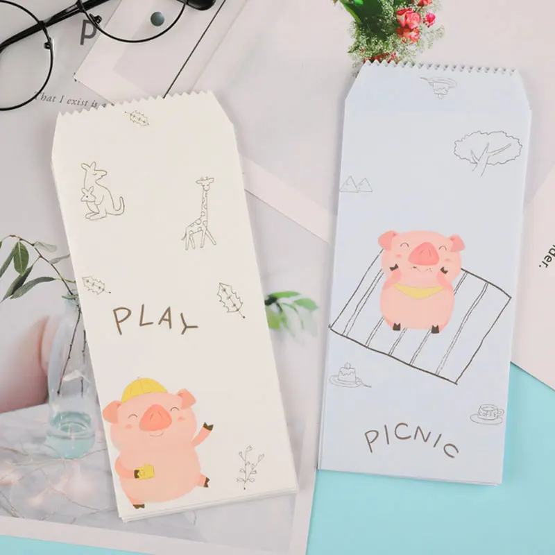 5 шт./лот поросенок Kawaii конверты маленький конверт бумага для письма Канцтовары