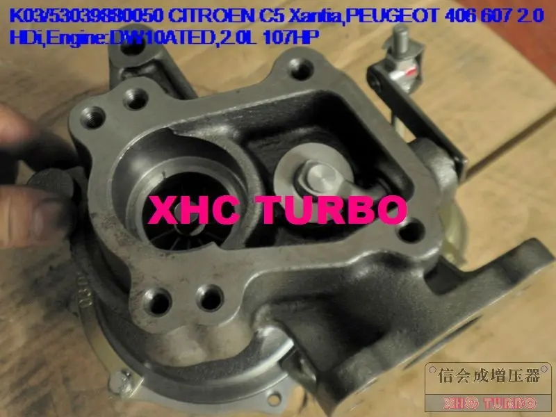 Новый турбокомпрессор K03 53039880050 0375G3 0375G4 для CITROEN C5 C8 Xantia PEUGEOT 406 607 HDi DW10ATED 2.0L