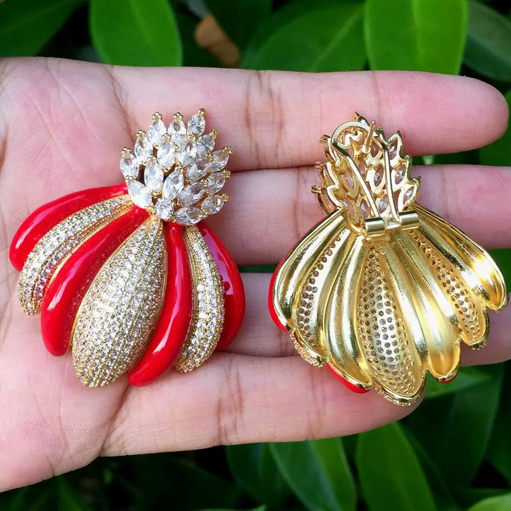 Роскошные брендовые серьги ModemAngel с цветочным дизайном для помолвки кубическим