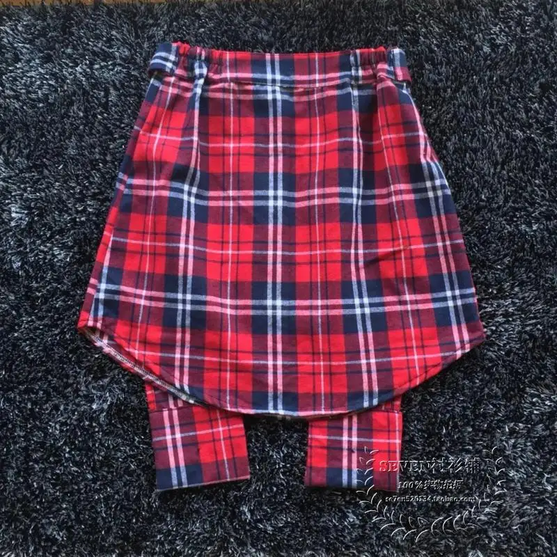 Женская мини-юбка модная клетчатая Повседневная с узлом 2016 | одежда
