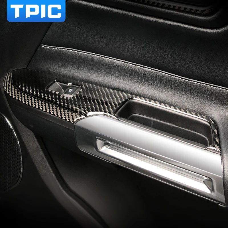 TPIC наклейки для внутренней отделки из углеродного волокна Ford mustang 2015-2019 наклейка