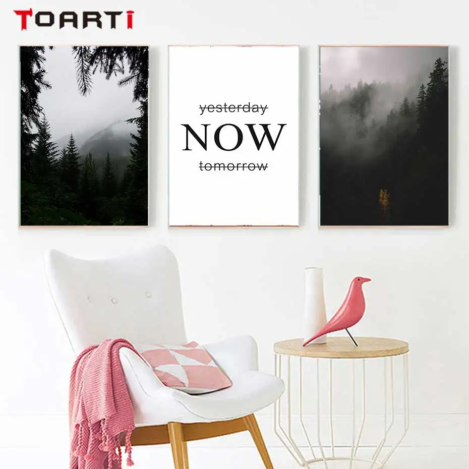 Скандинавский постер современная настенная Картина на холсте картины гор стене